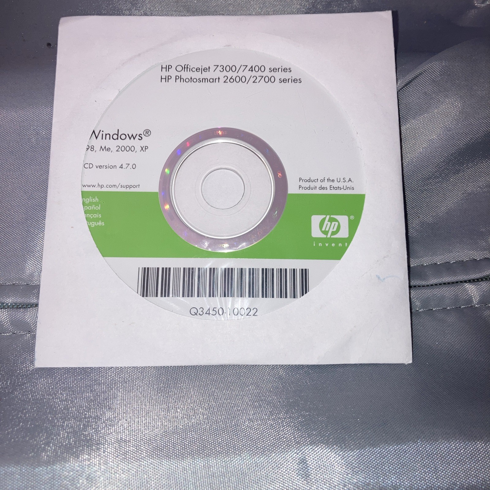 Windows HP Officejet 7300/7400 Series Printer Driver PhotoSmart 2600 CD Disc