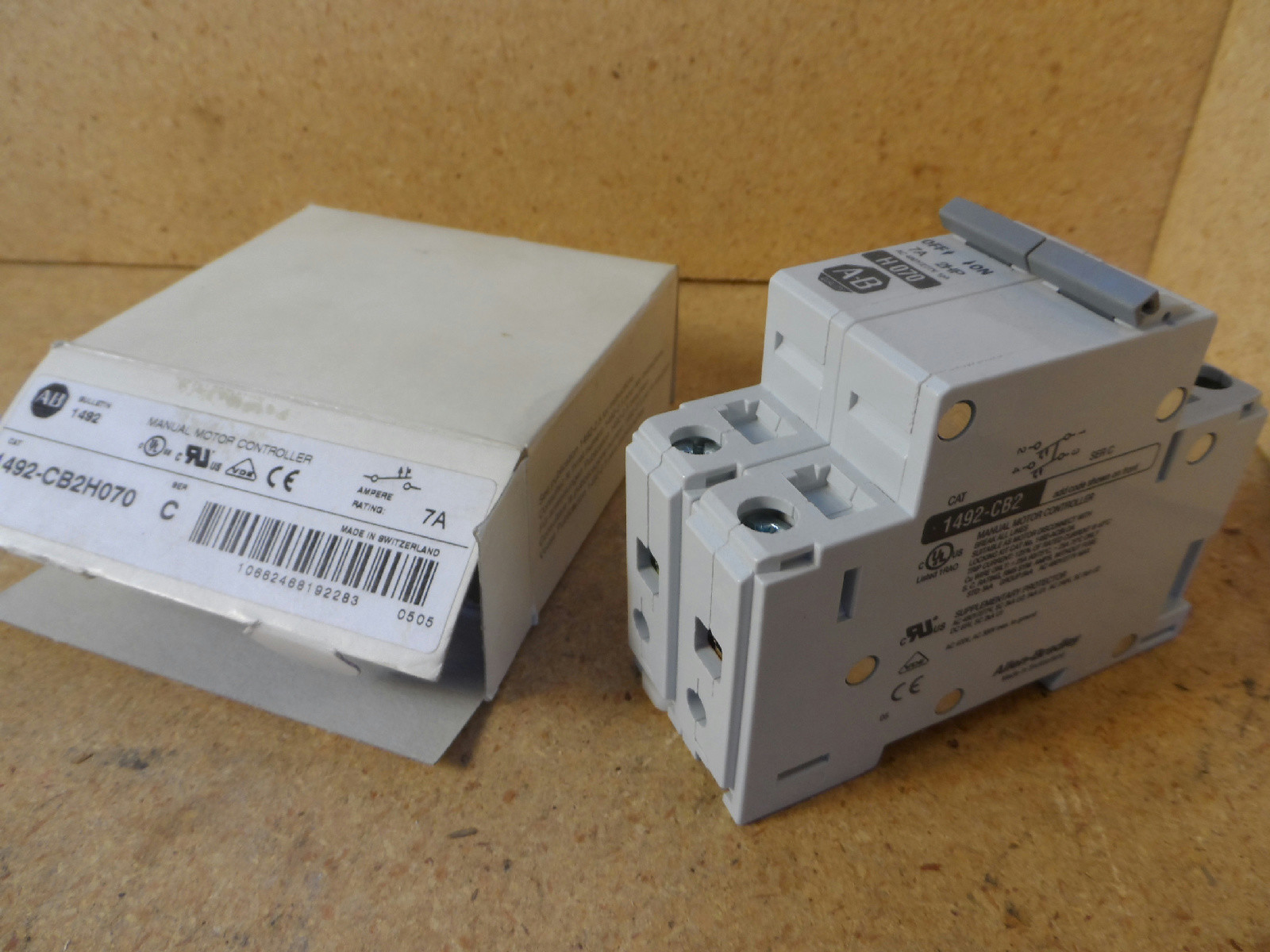 Allen-Bradley 1492-CB2H070 Ser. C Manual Motor Controller 2HP / 7A New