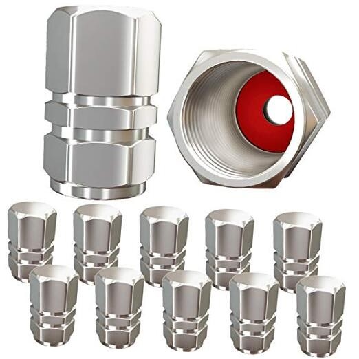 Tire Valve Caps (12 Pack) Heavy-Duty Stem Covers | Dust Proof, with O Rubber