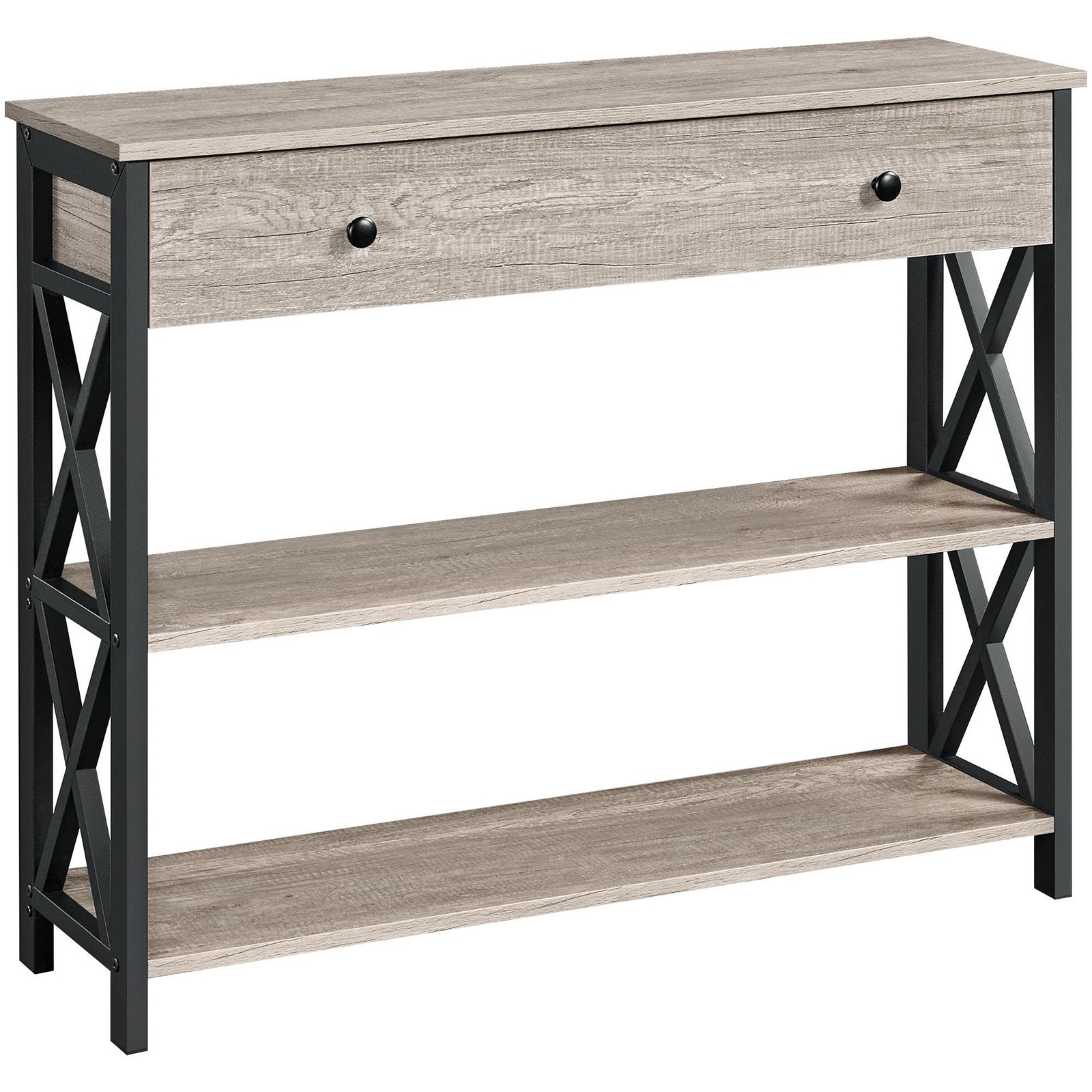 Entryway Table with Storage Drawer,Narrow Foyer Table for Hallway w/Open Storage
