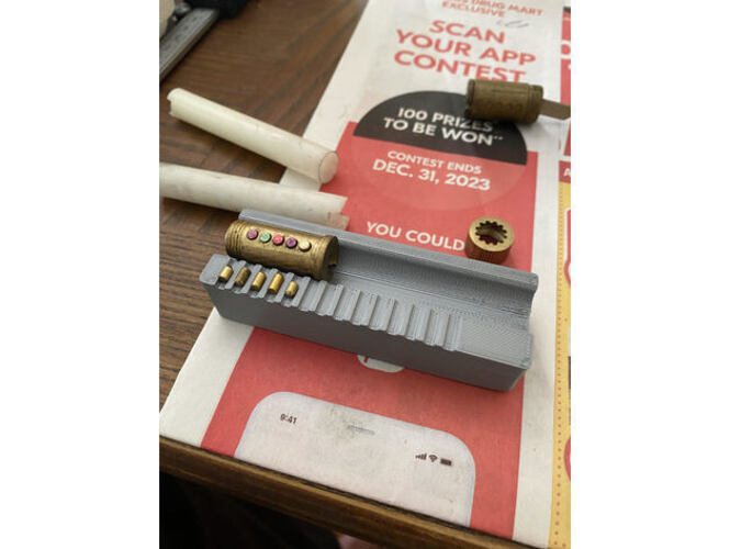 3D Printed Lock Cylinder Holder for assembly & dismantling repin