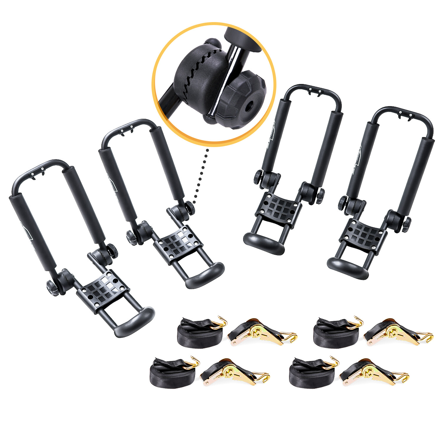 Cross J-Bar Foldable Kayak Carrier Roof Rack Top Canoe Boat Surf Truck Car SUV