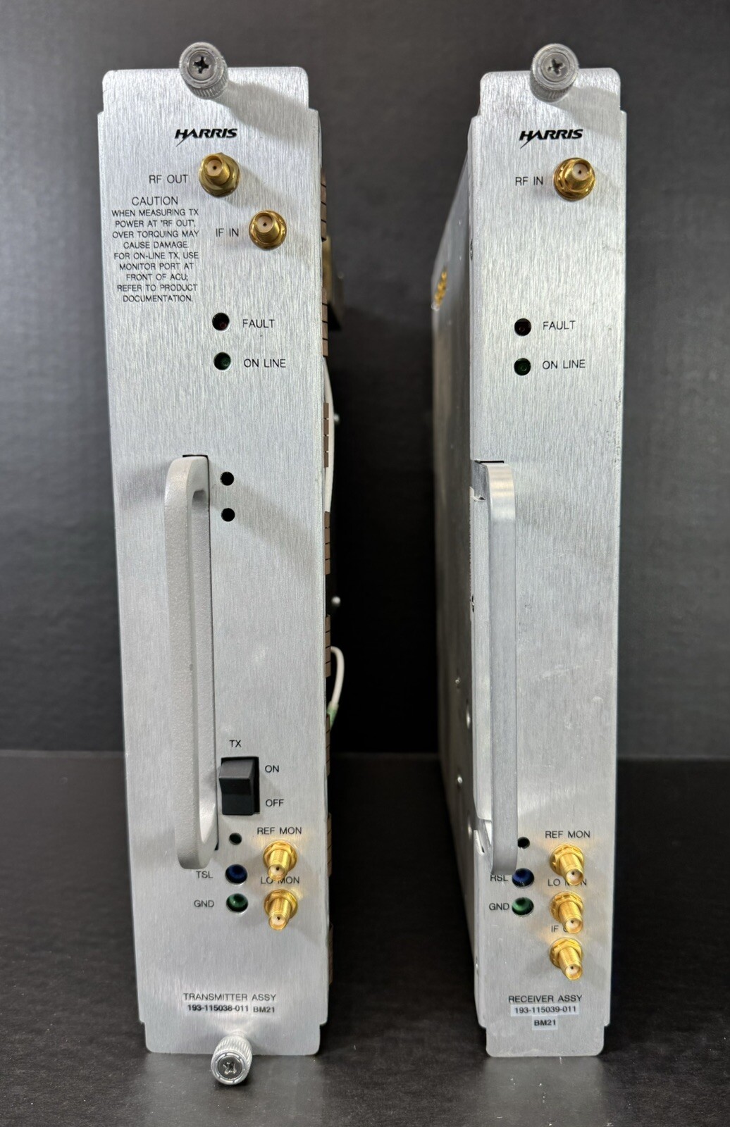 Harris Receiver & Transmitter Assy Boards 193-115038-011 BM21 193-115039-11 BM21