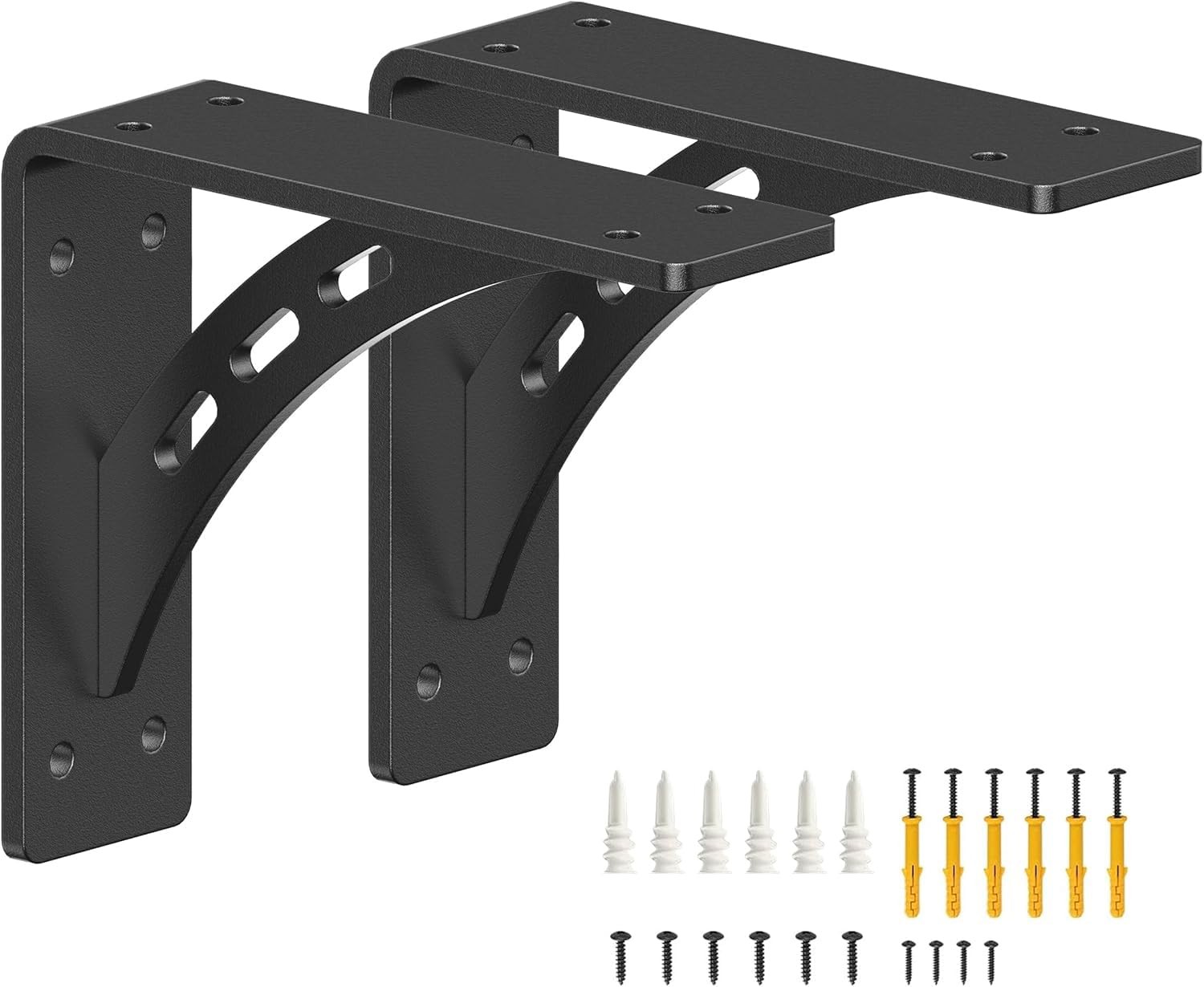6 inch x 5 inch Heavy Duty Shelf Brackets ,Premium Alloy Metal Mantel Bracket...