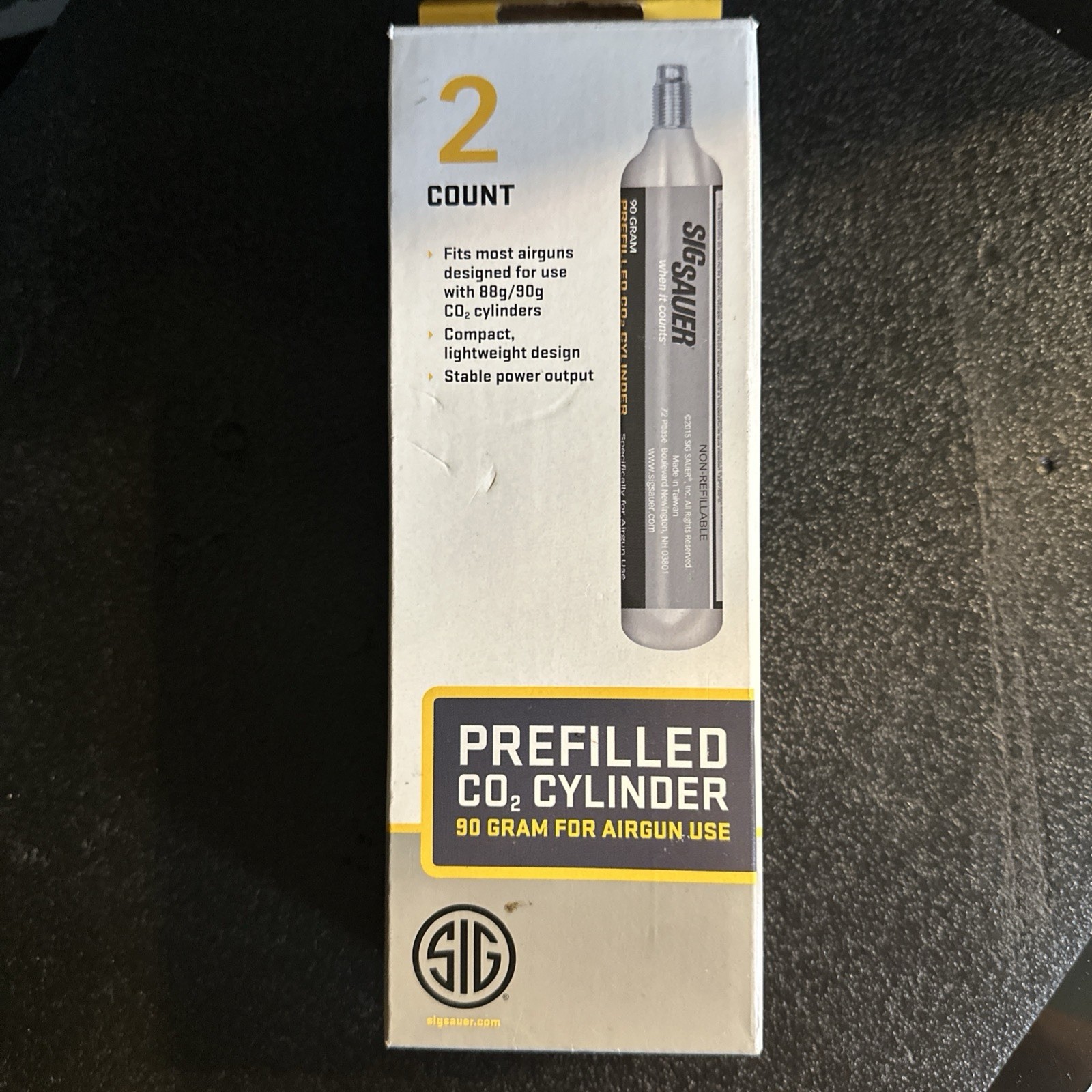 Sig Sauer CO2 Prefilled Cartridge 90 Gram - Two Count Pack - AC-90-2