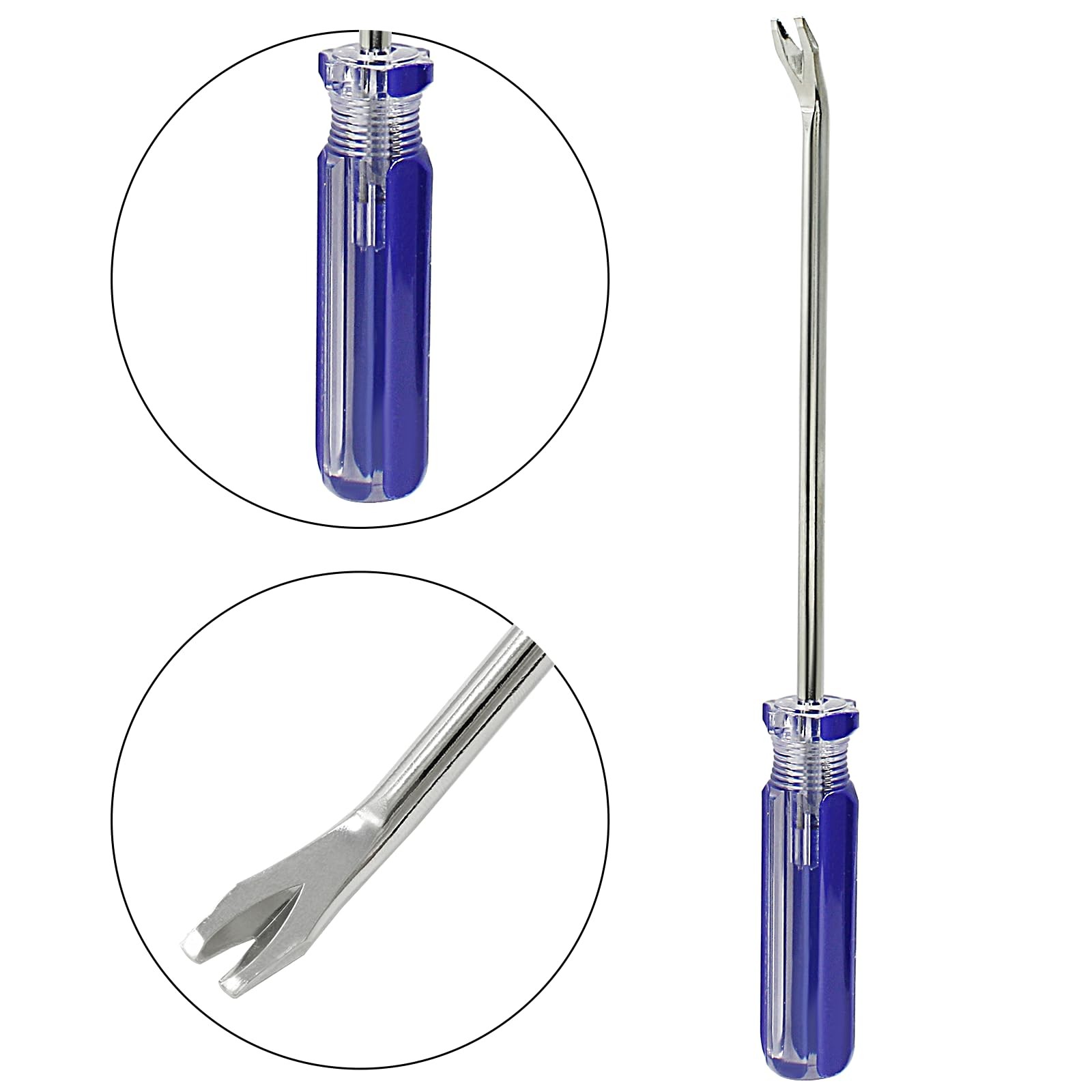 3 PCS Tack Lifter Nail Puller Elbow Head V Tip Staple Rivet Puller Tool