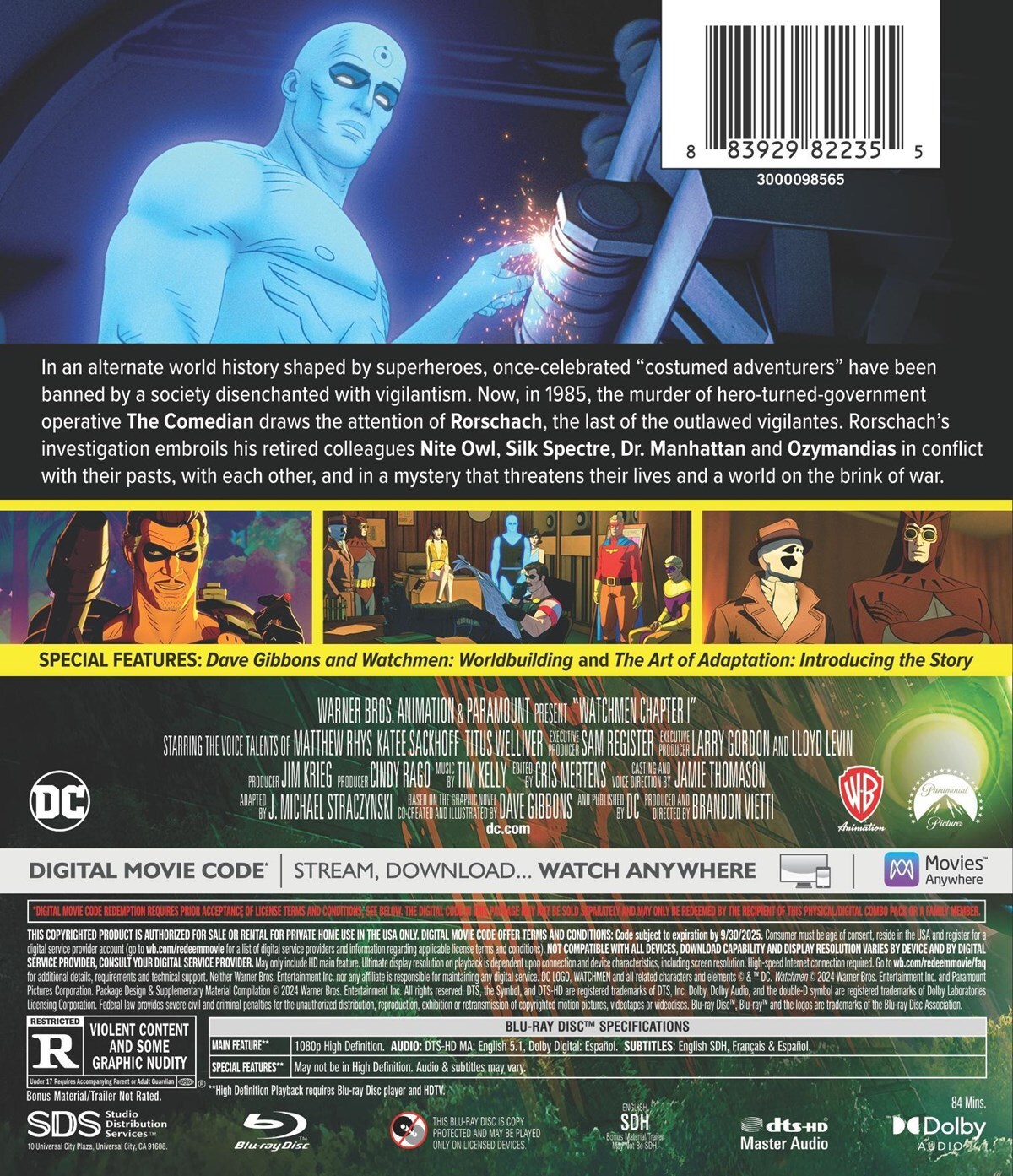 Watchmen Chapter 1 Blu-ray NEW