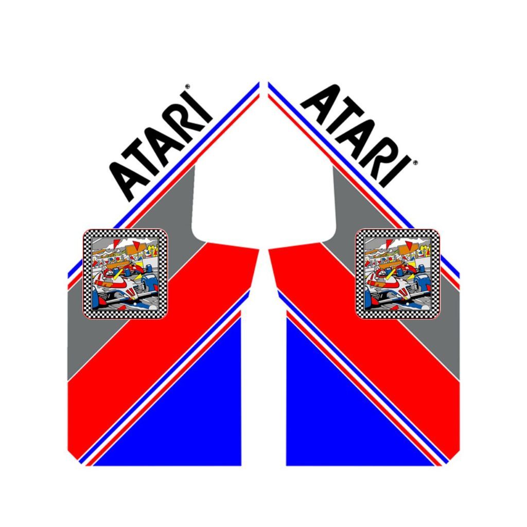 Pole Position Upright Side Art Set Arcade Game - Premium 3M Film