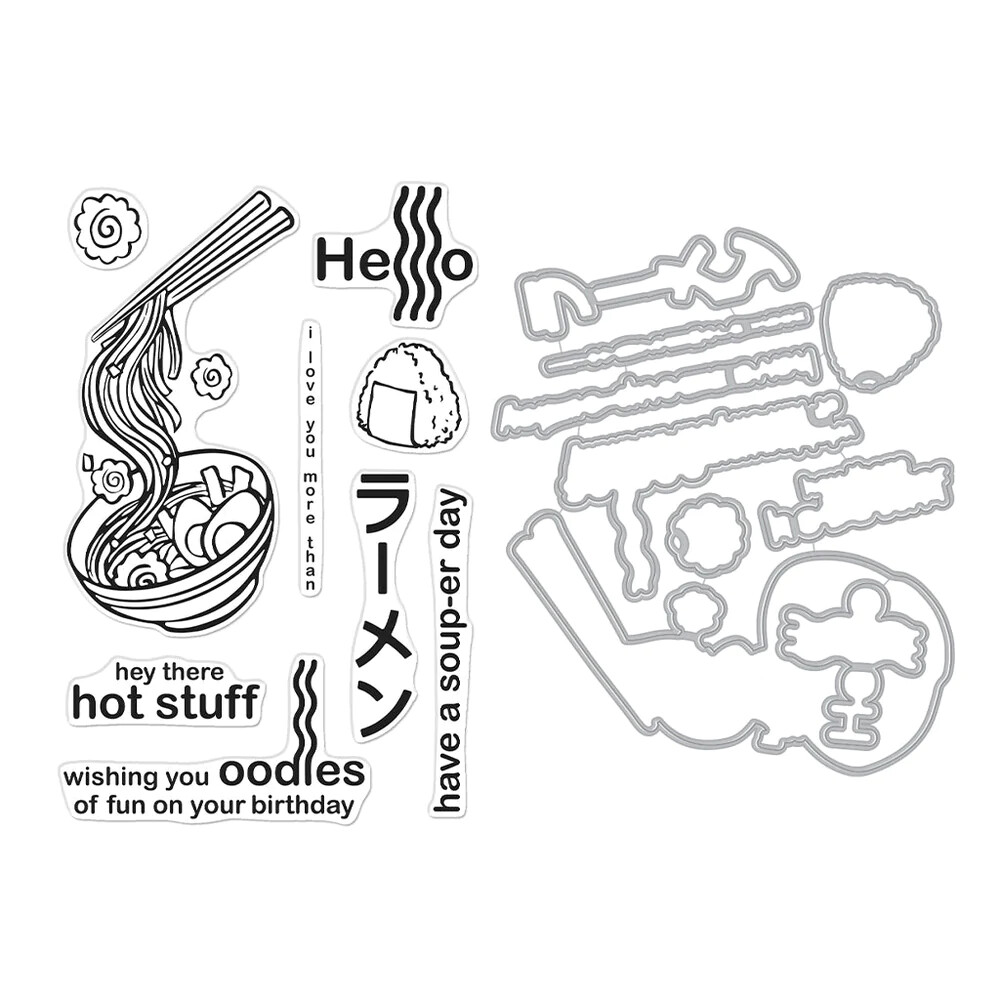 Hero Arts "RAMEN" Noodles Clear Stamps Only OR Stamp & Dies Bundle 2024