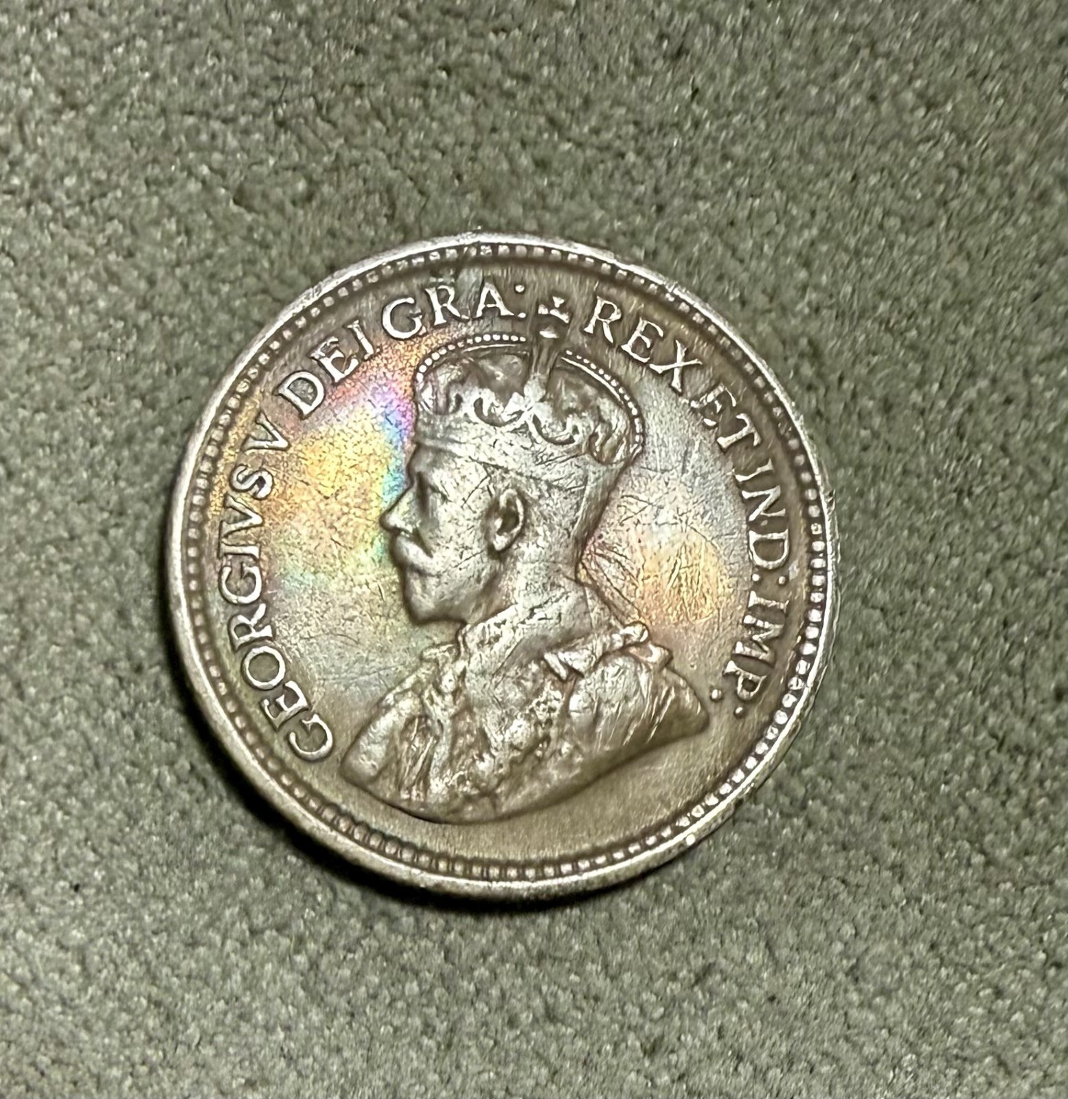 1912 Newfoundland 5 Cents Silver Coin