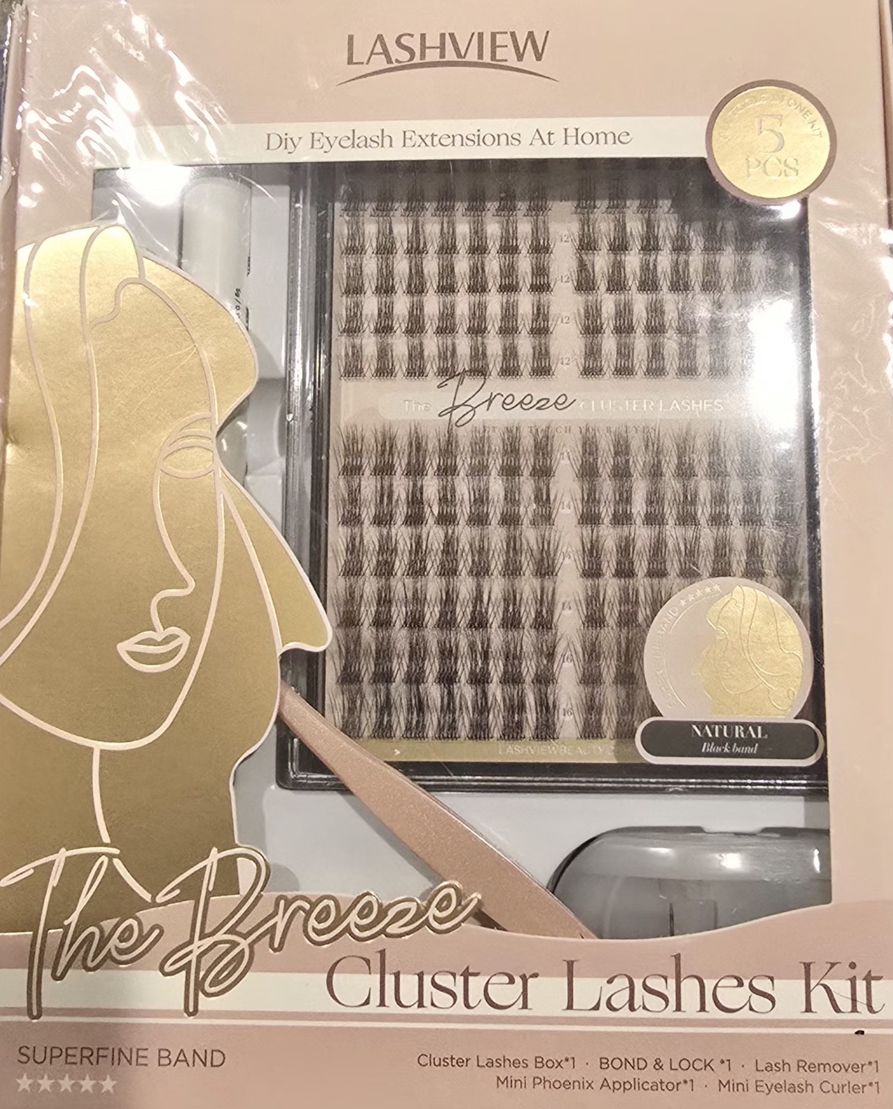4 kits!! Lashview Cluster Lashes Kit 144pcs The Breeze Natural Lot of New!