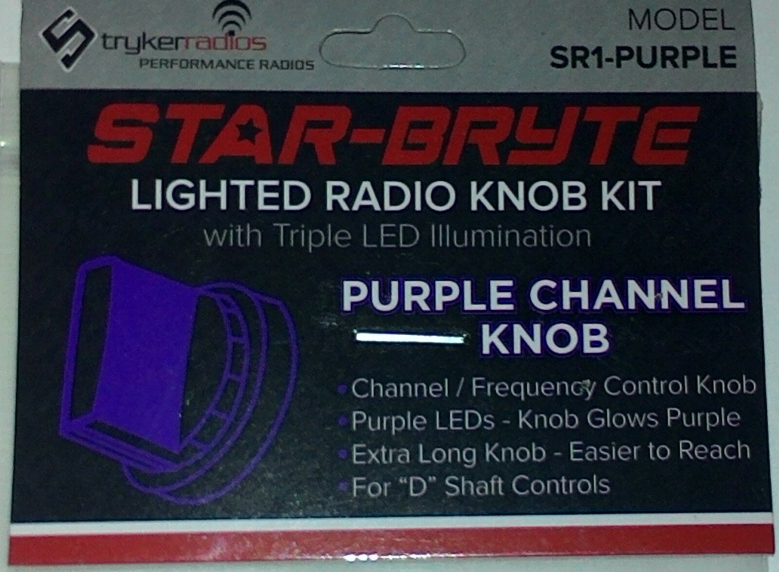 Stryker Star-Bryte SR1 Purple LED Lighted Channel Knob Kit