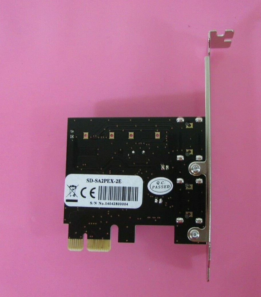 Syba SD-SA2PEX-2E SIL3132 2-Port eSATA II PCI-e RAID Card Full Height Bracket