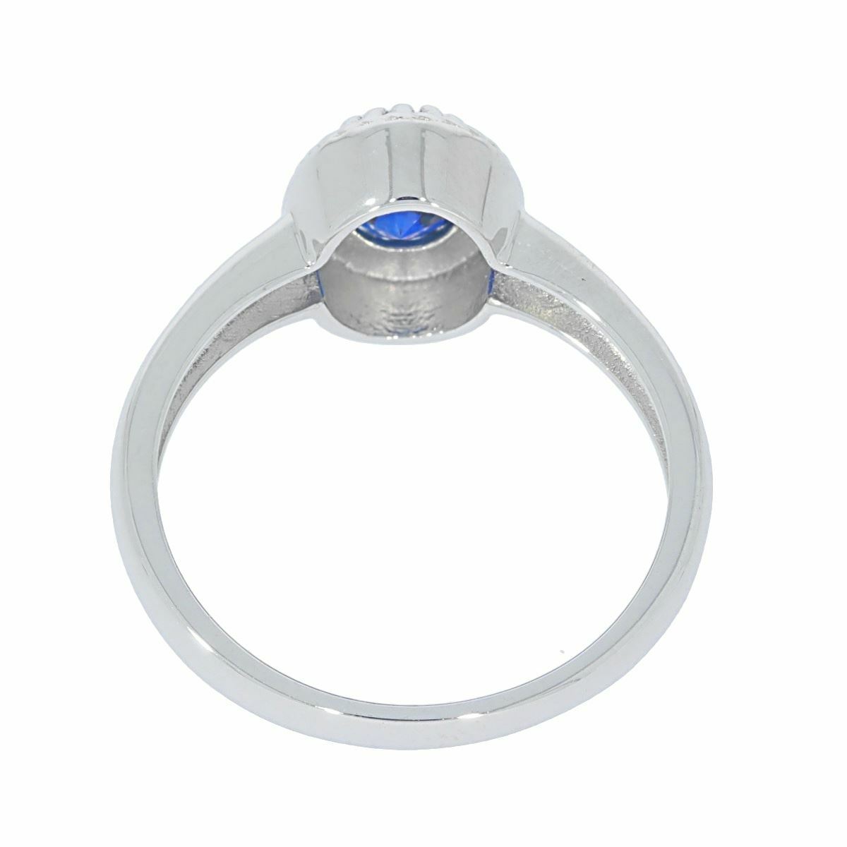 Sterling Silver Semi Mount Ring Setting OV 7X5mm Tiny Prongs Sz 10