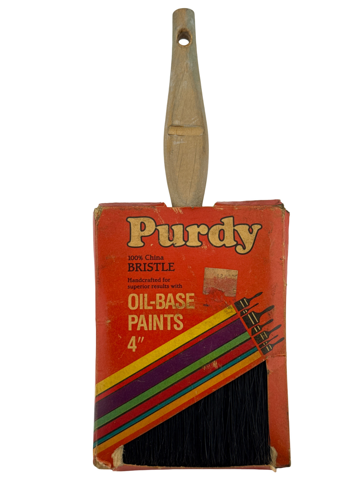 Vintage Purdy 4" XL Oil Base Paints China Bristle NEW OLD STOCK