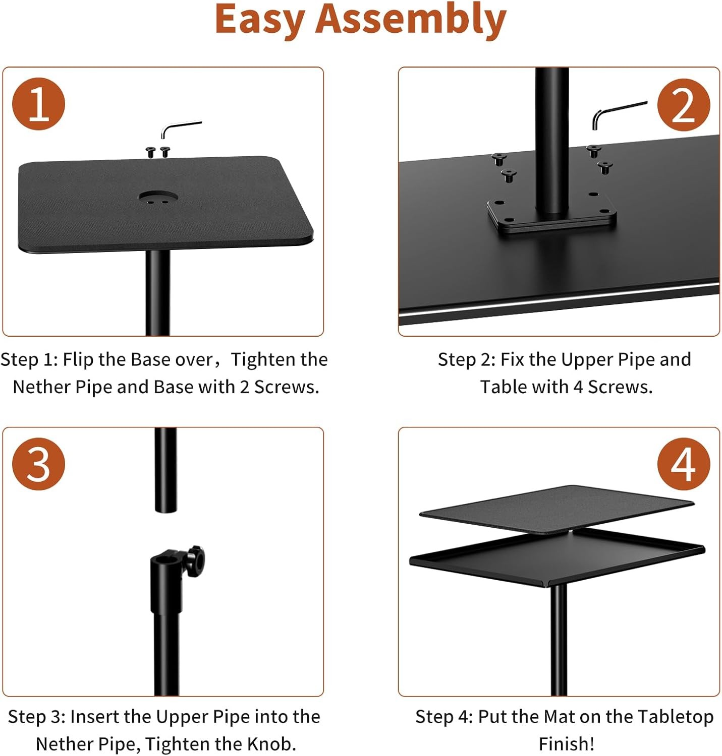 Metal End Table Height Adjustable Side Tables Living Room Small Side Table Small