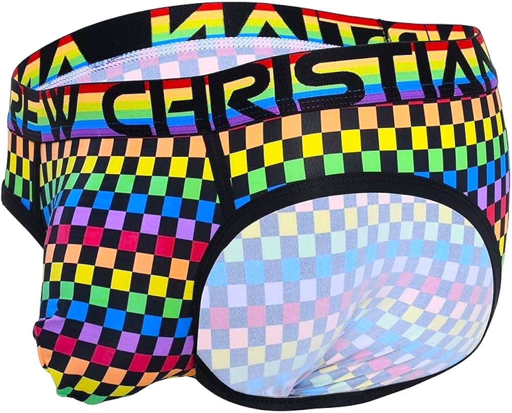 Andrew Christian Pride Checker Brief - 91780 - Small, Medium & Large