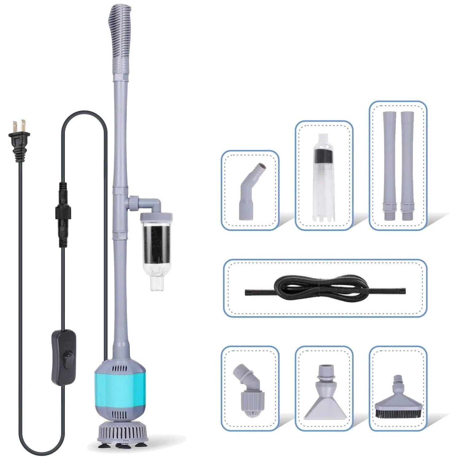 5-in-1 Electric Aquarium Gravel Cleaner 360GPH