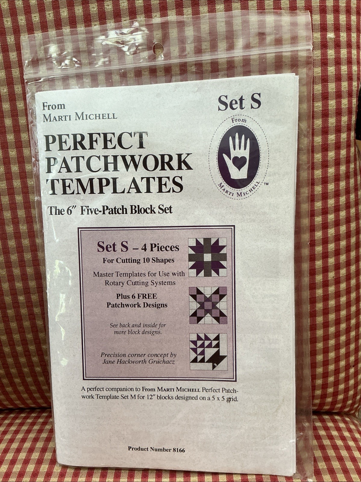 Marti Michell Perfect Patchwork Templates Set S The 6" Five-Patch Block Set 8166