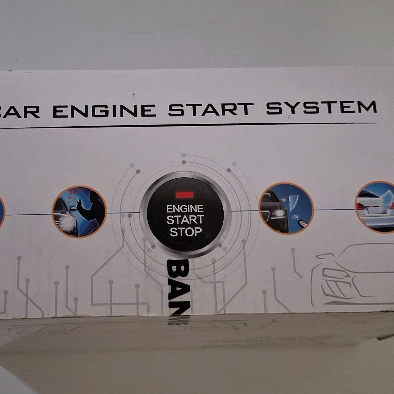 Banvie Car Alarm Engine Start System With Keyless Entry Open Box/Never Used