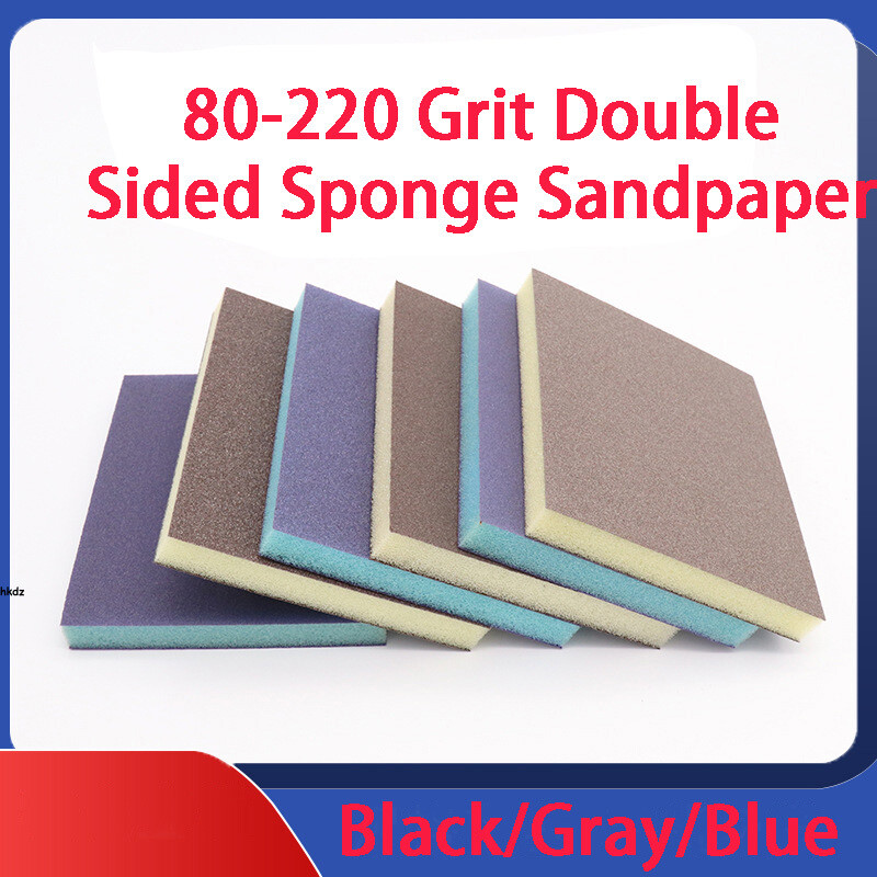 Sanding Blocks 80-220 Grit Foam Sandpaper Polishing Sponge Wet Dry Abrasive Pads