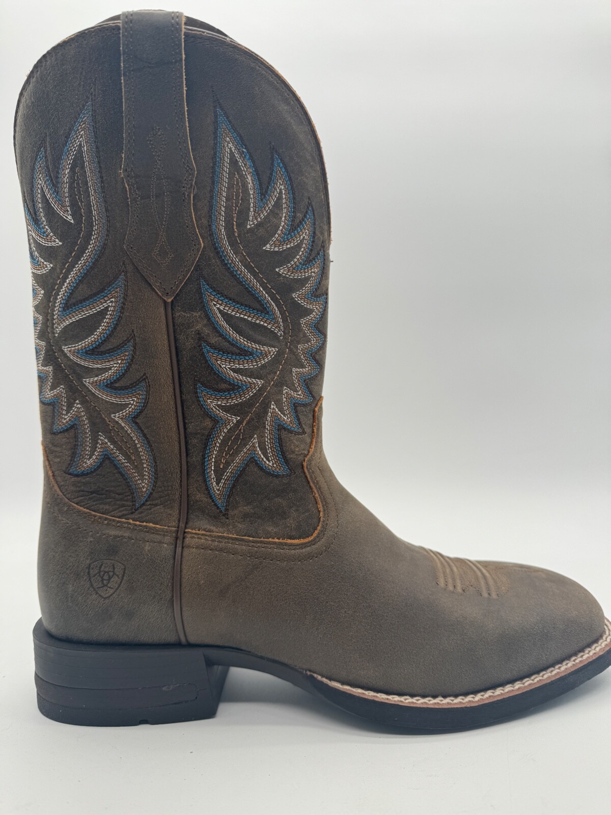 New ARIAT BRANDER Western Boots Wide Square Man in Bear Brown SZ 10.5 D 10040409