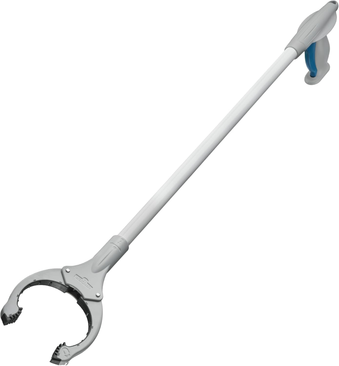Unger 32” Grabber plus Reacher Tool and Trash Picker Upper, Built-In Magnet and