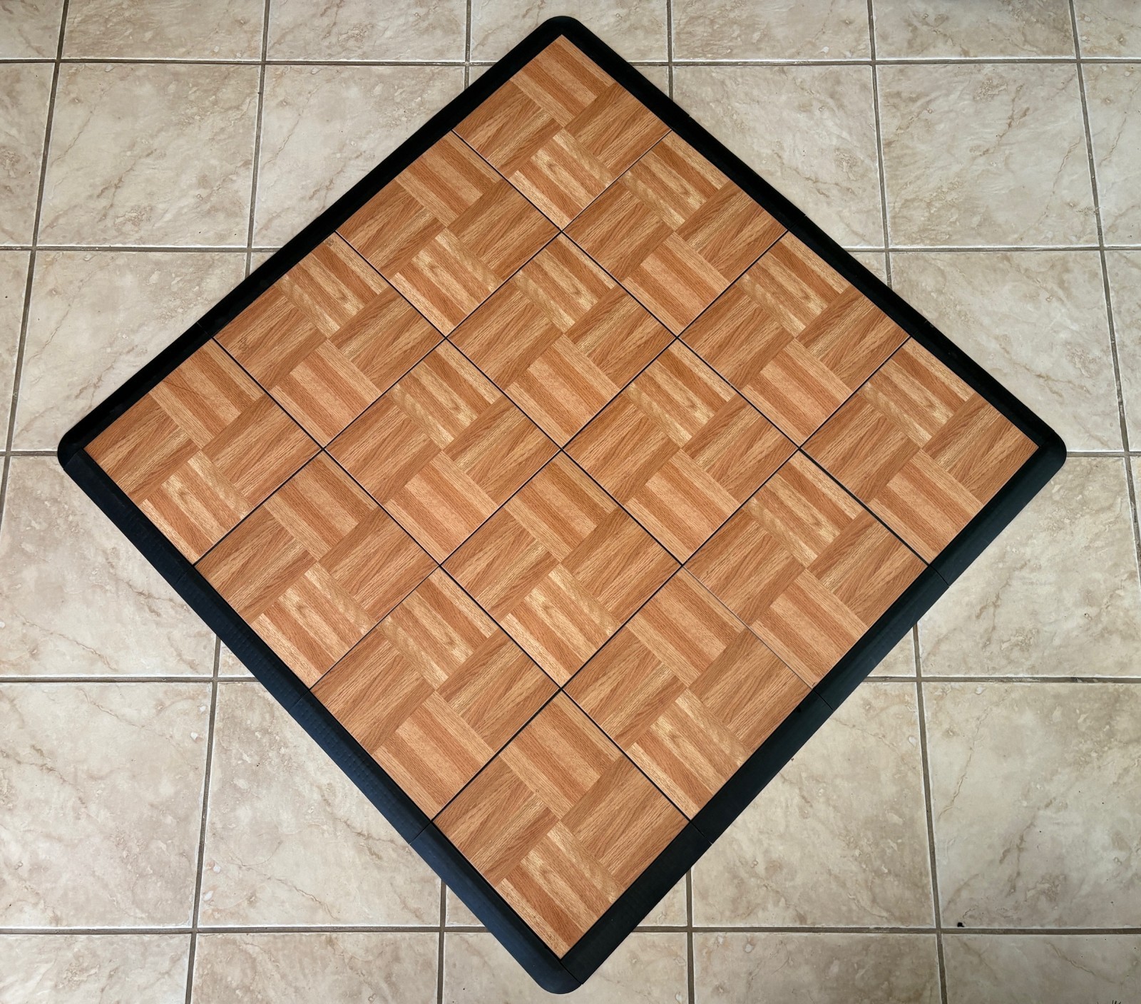 Dance 4x4 OAK FLOOR Interlocking Lightweight Modular Dance Floor Kit (4' X4')