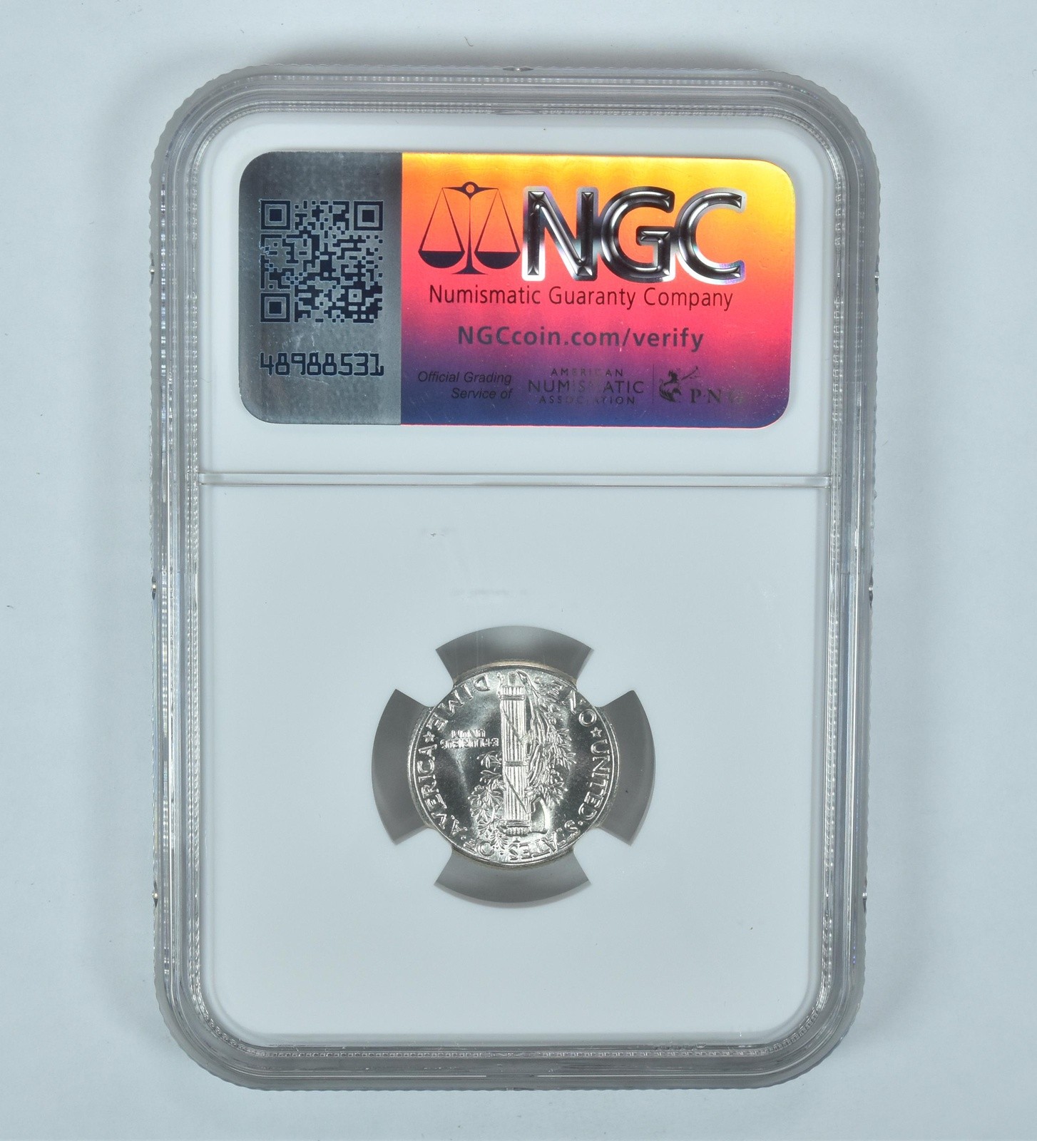 1945-D Mercury Dime MS64 FB NGC Brown Label