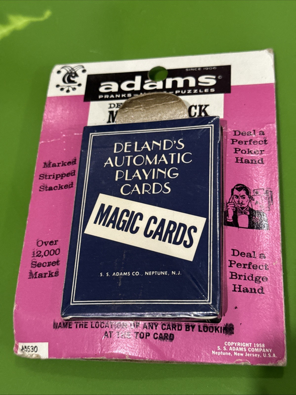 Adams Delands Magic Deck Of Automatic Playing Cards Sealed 1958