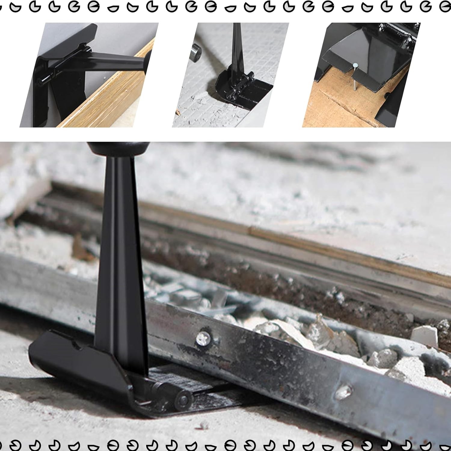 Black Trim Puller Tile Flooring Baseboard Removal Tool Skirting Board Pry Tool