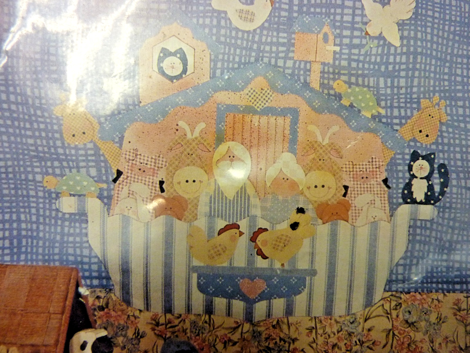 S S PROMISE NOAH'S ARK APPLIQUE WALL HANGING PATTERN 19" x 21"