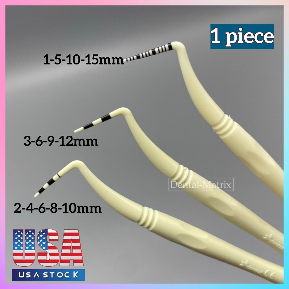 Perio Probe Dental Periodontal Implant Depth Measure Flexible Explorer Scaler