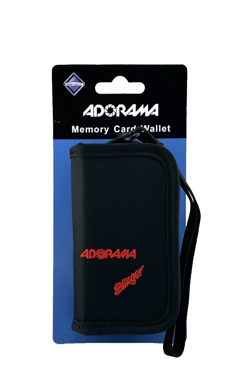 Adorama Slinger Digital Memory Card Wallet (SLMW10) Black, Holds 12 Cards