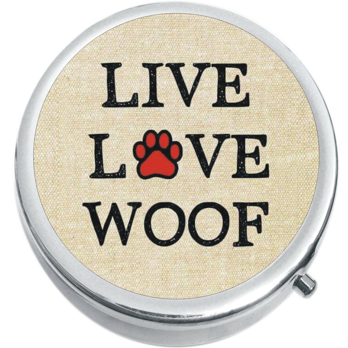 Live Love Woof  Medicine Vitamin Compact Pill Box