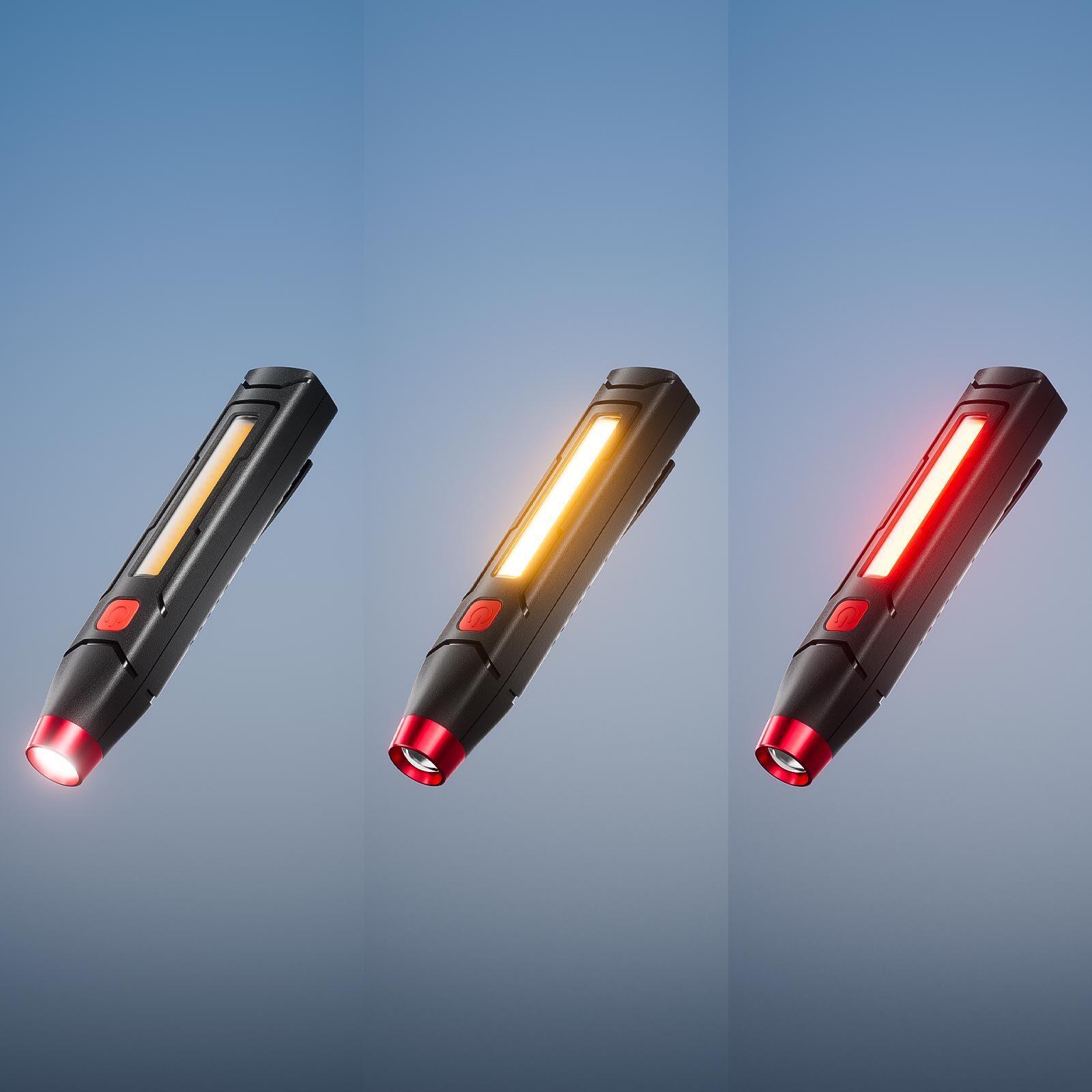 Rechargeable Magnetic LED Flashlight High Lumen Emergency EDC Triple Light Camp