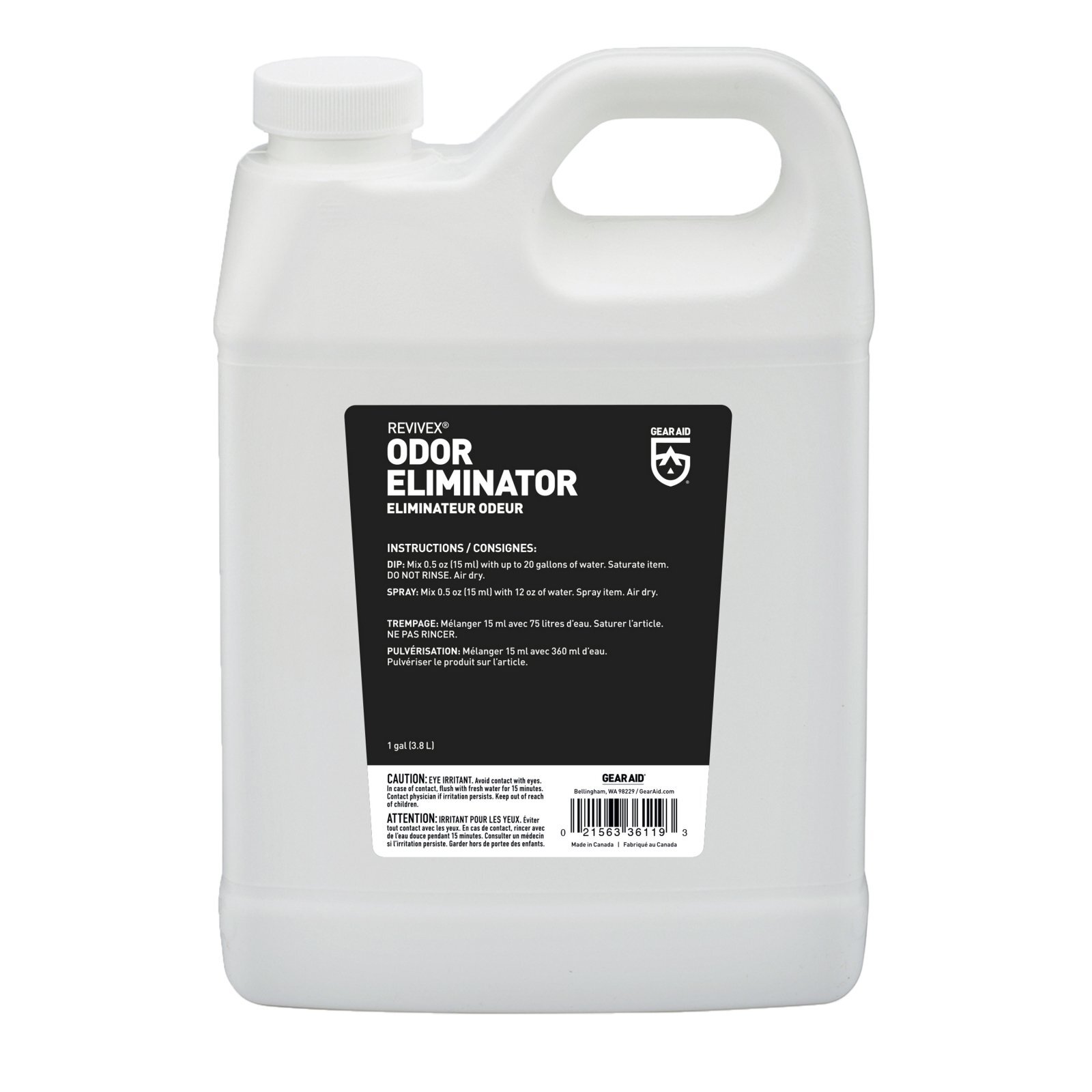 GEAR AID Revivex Odor Eliminator for Tents, Footwear and Sports Gear, 1 Gallon