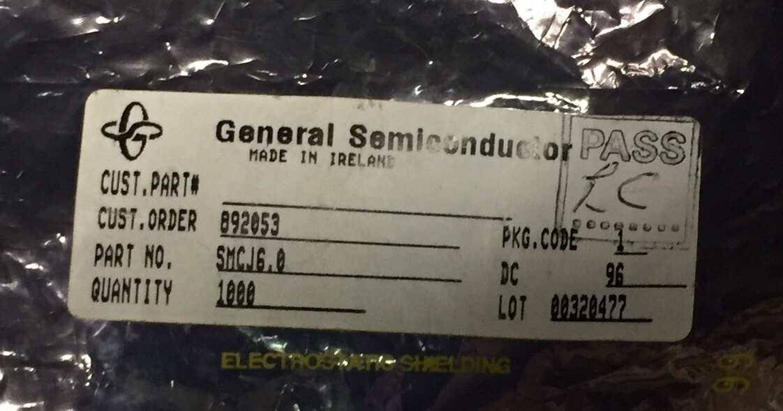General Semiconductor SMCJ6.0 (10pcs= 1 Lot)
