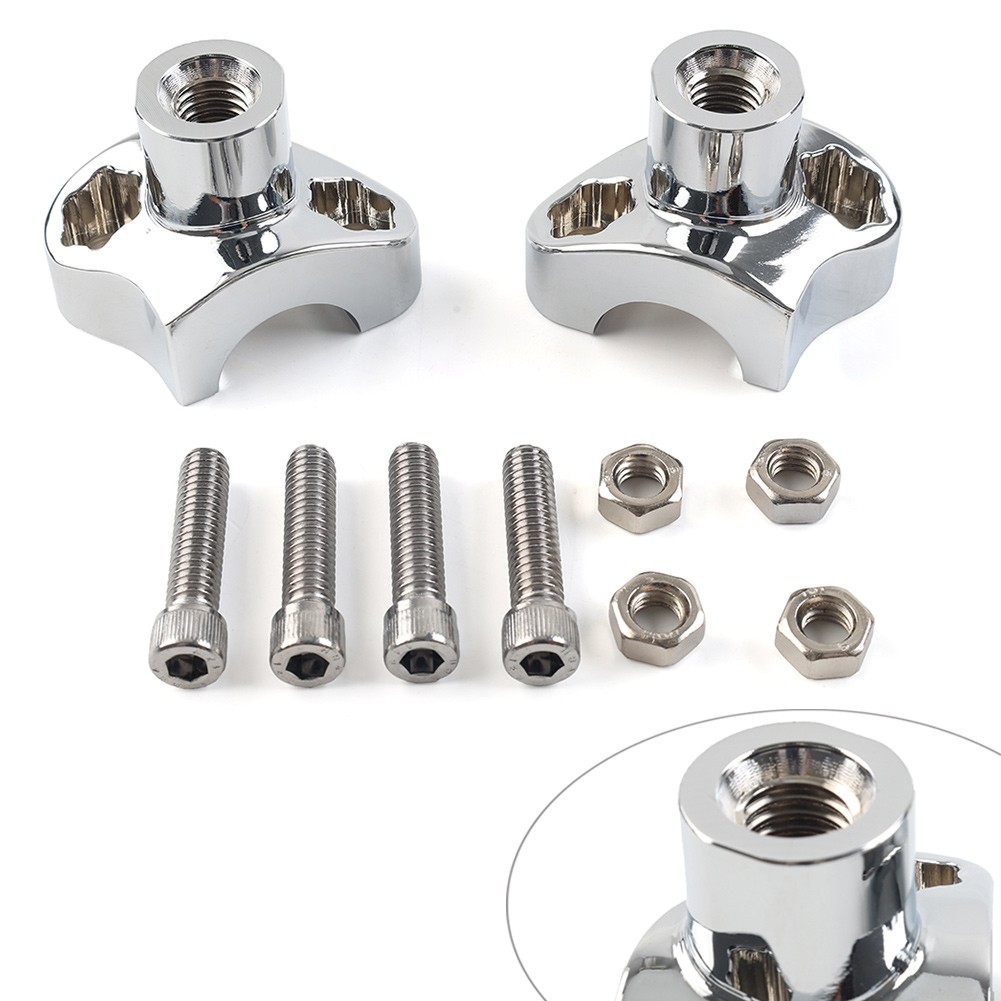 1.7 Tall Handlebar Risers For Harley Softail Dyna Street Bob