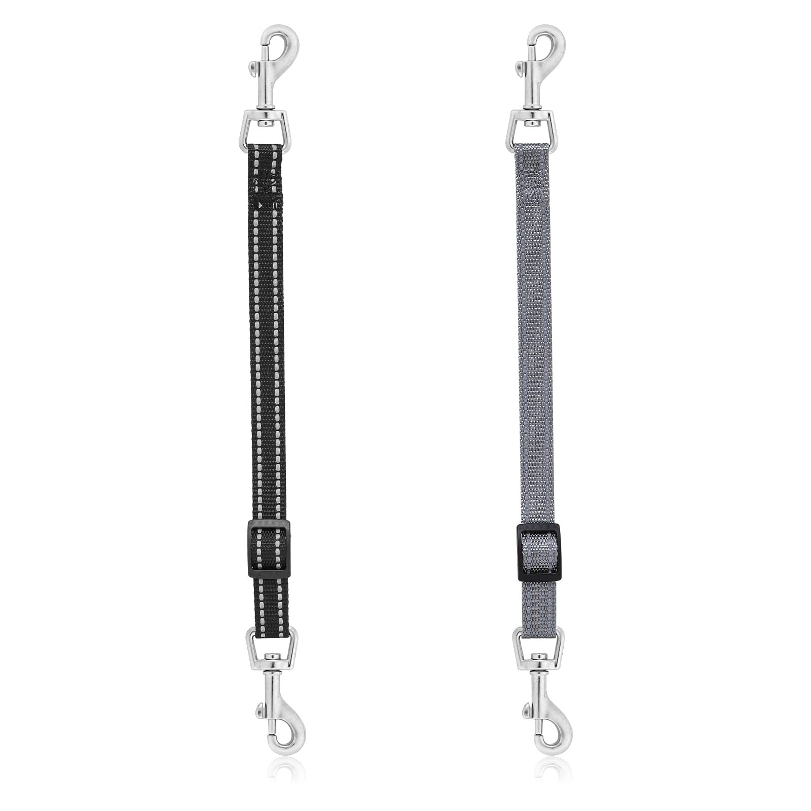 Cobee Reflective Nylon Prong 25-32 x 1.5cm/9.84-12.6 x 0.59inch, Black, Gray