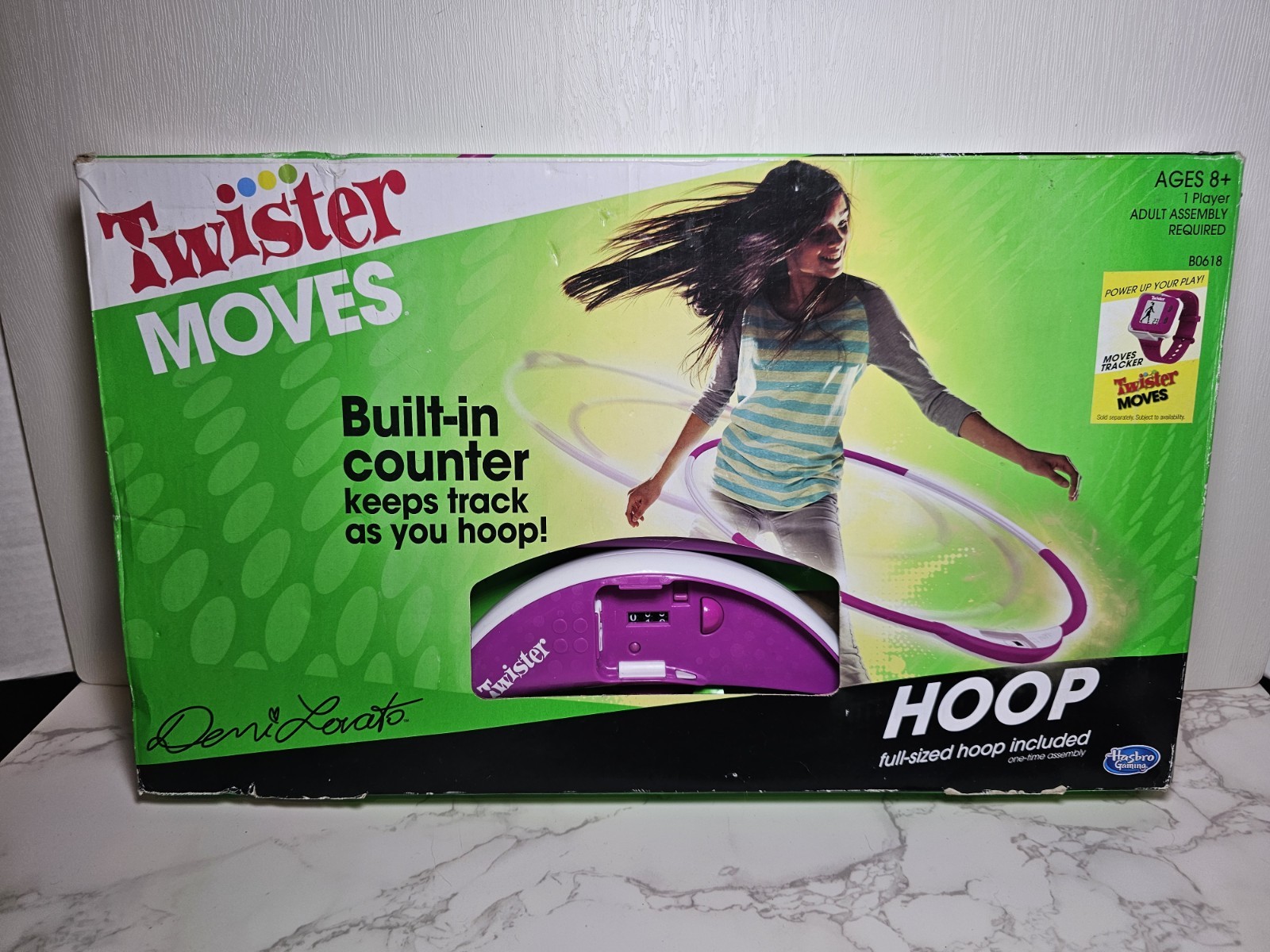 Twister Moves Hoop Full Size Hula Built In Counter Hasbro Gaming Excercise Fun