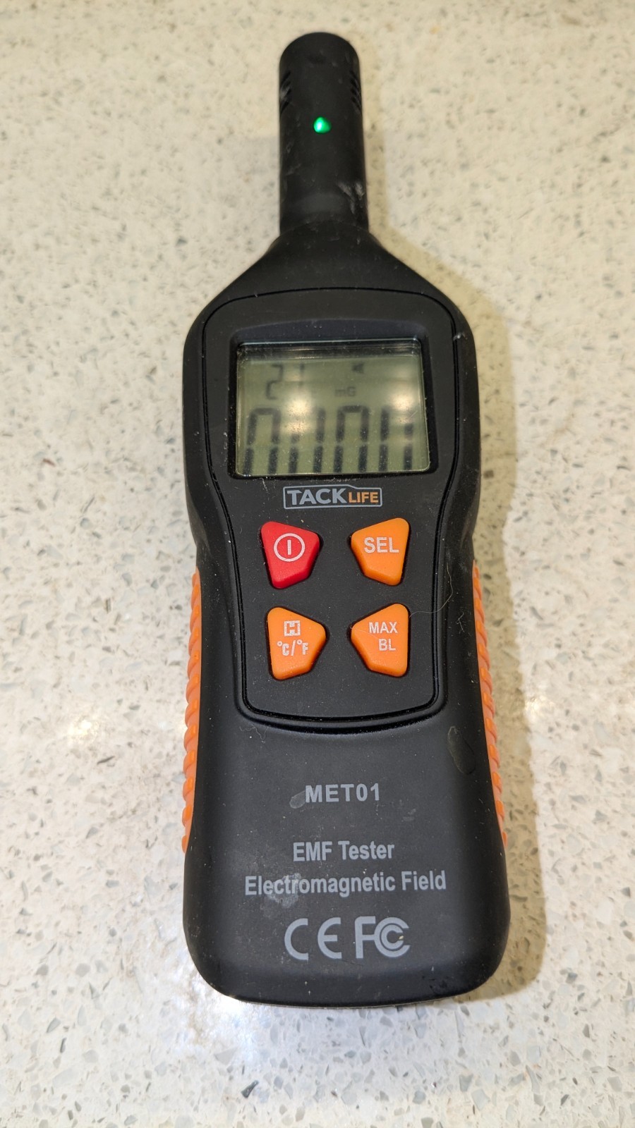 Tack Life MET01 Electromagnetic Field Tester EMF, Magnetic Field Radiation, Temp