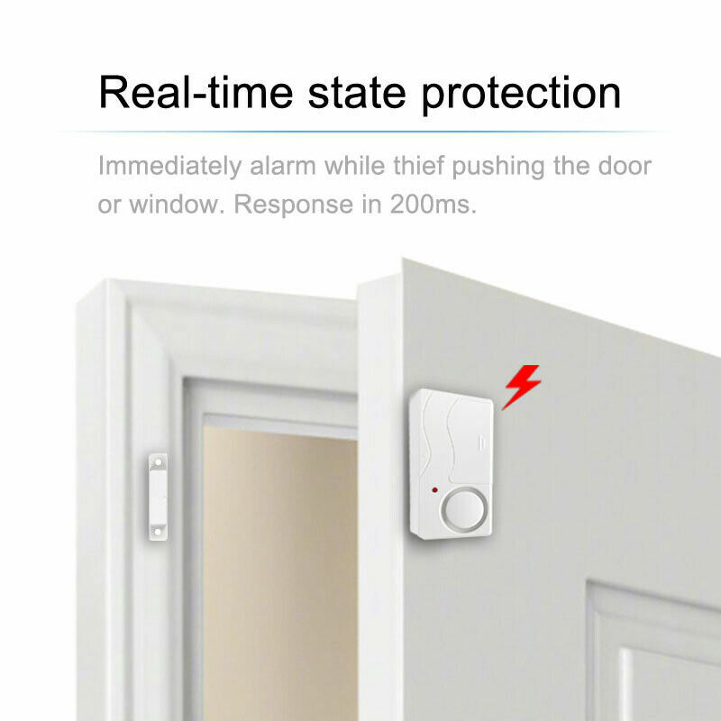 Wireless Security Door Entry Window Burglar Alarm Shed Security With Remote ABS