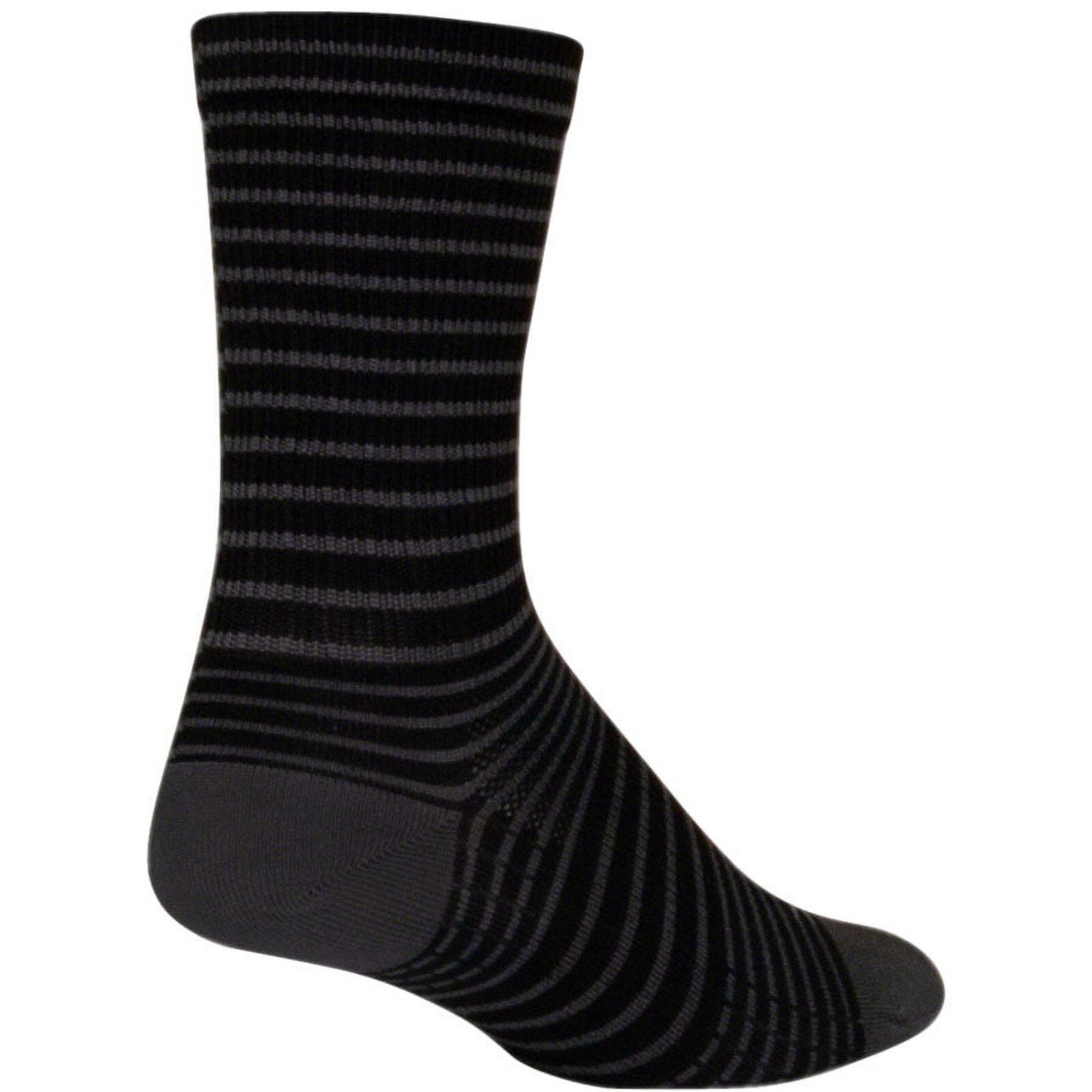 Socks - SockGuy - Black Stripes L/XL 6" SGX Cycling/Running NEW