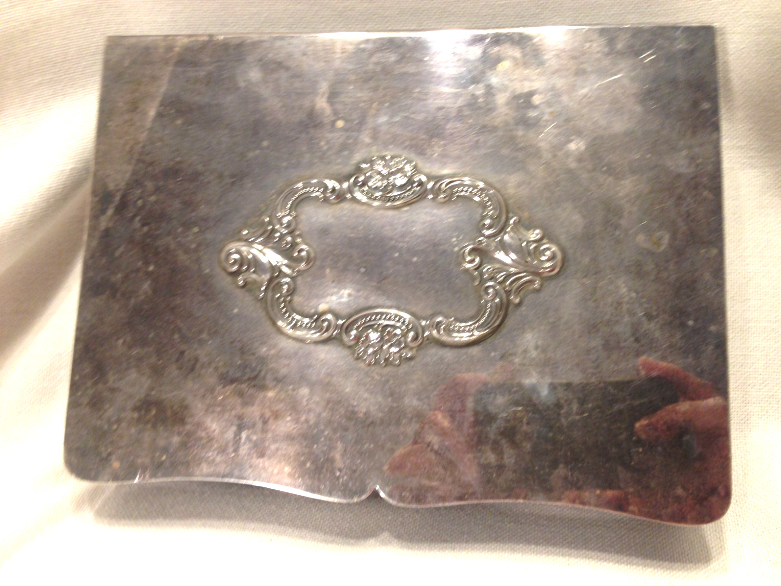 RARE Baroque by Wallace Baroque #257 Silverplate Jewelry Box 9” X 6.75” VTG.