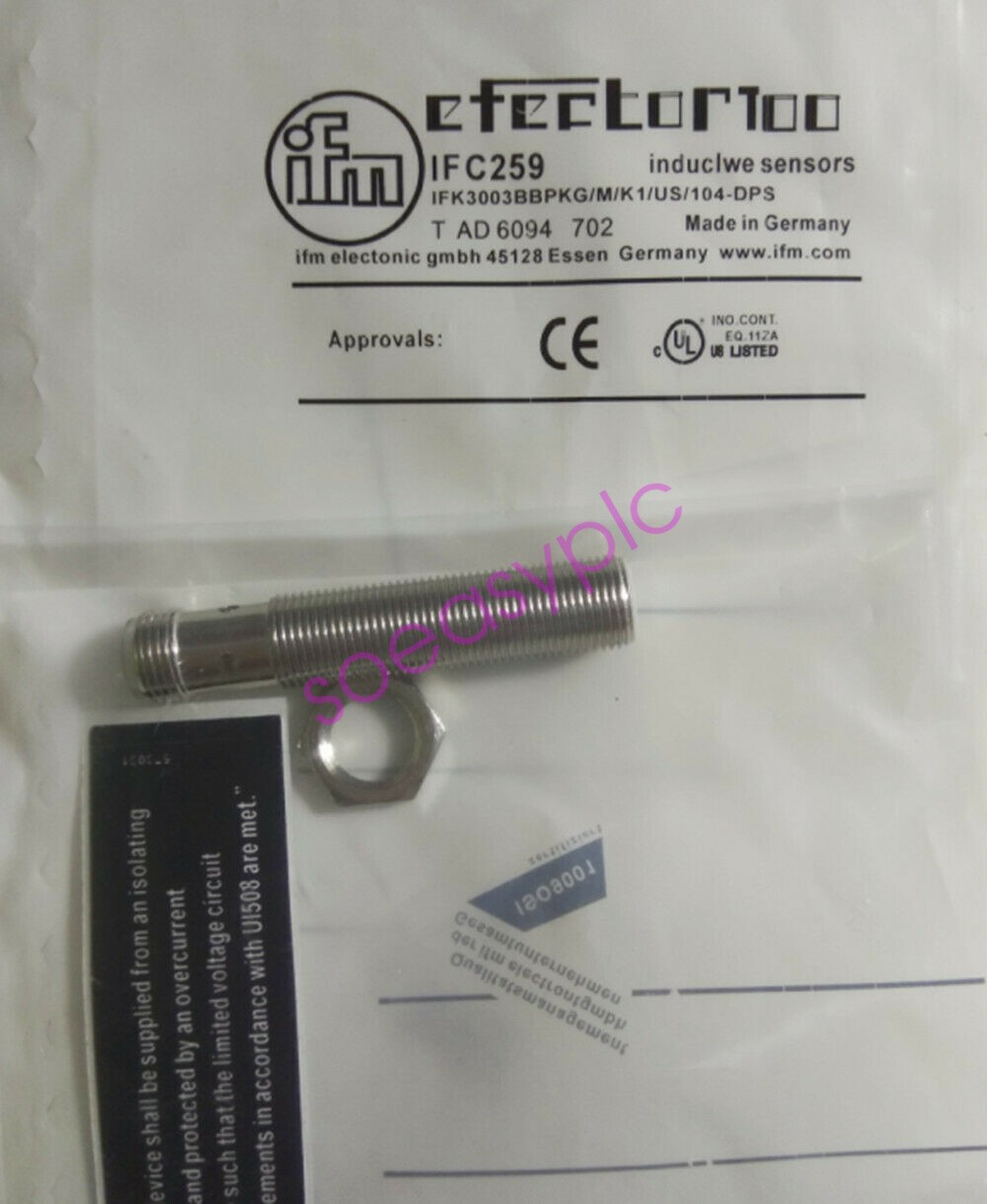 IFM IFC259 IFC3003BBPKG/M/K1/US/104-DPS Proximity Sensor New #