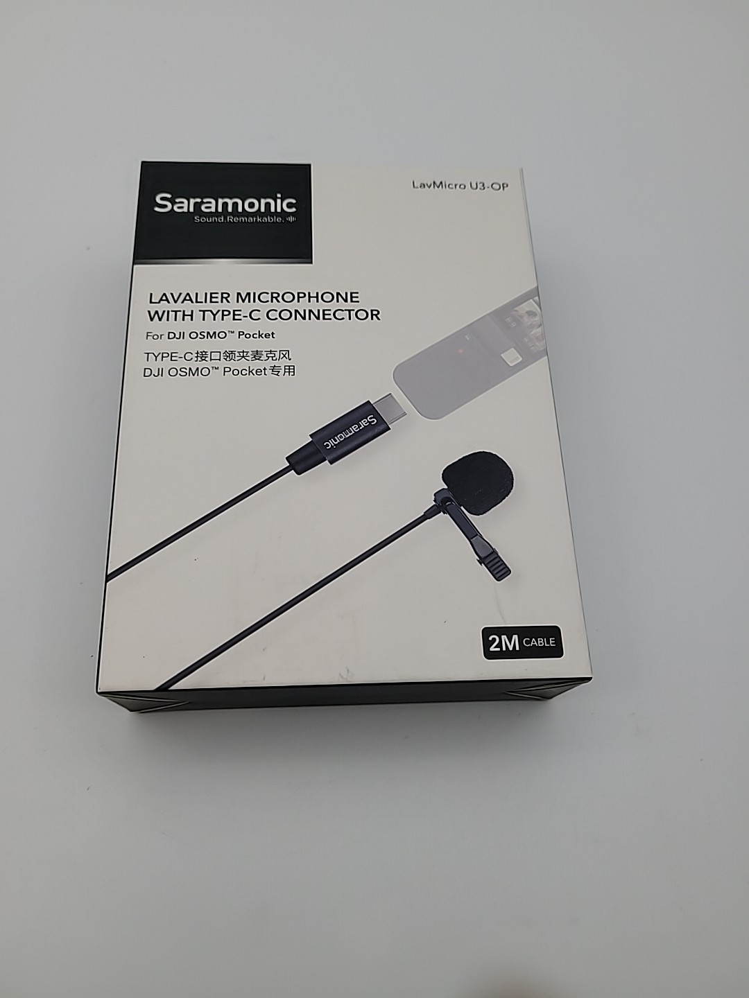 Saramonic LAVMICROU3-OP Omni Lavalier Mic for DJI Osmo Pocket (6.6' Cable)