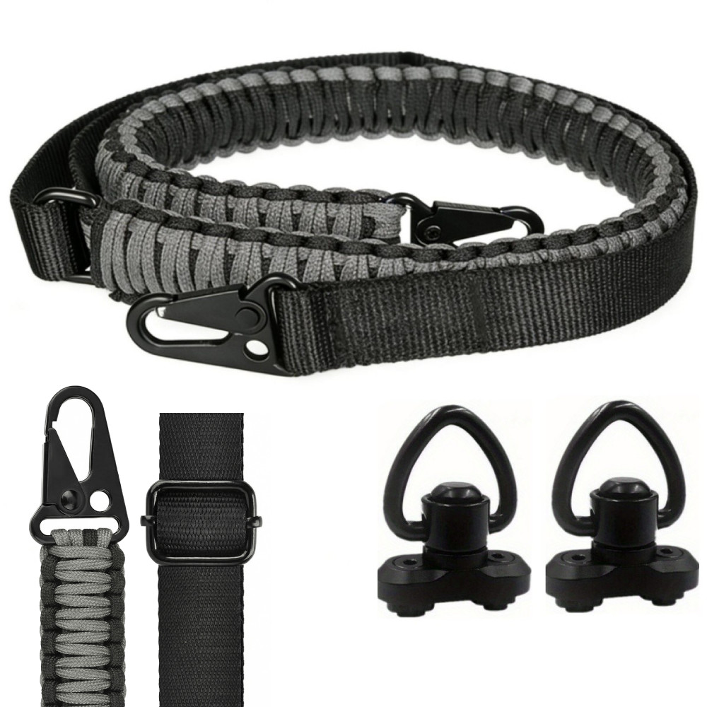 2 Point Tactical Rifle Sling Strap Hunting Shooting Gun Belt with Sling Swivels