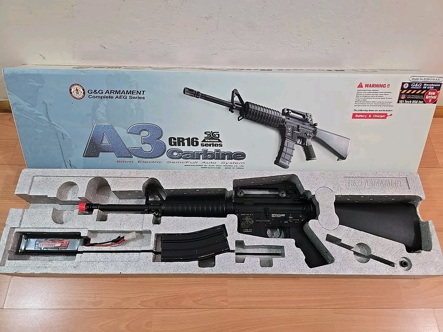 G&G Armament Airsoft Rifle AEG GR16 A3 Carbine 6mm Electric Semi/Full Auto