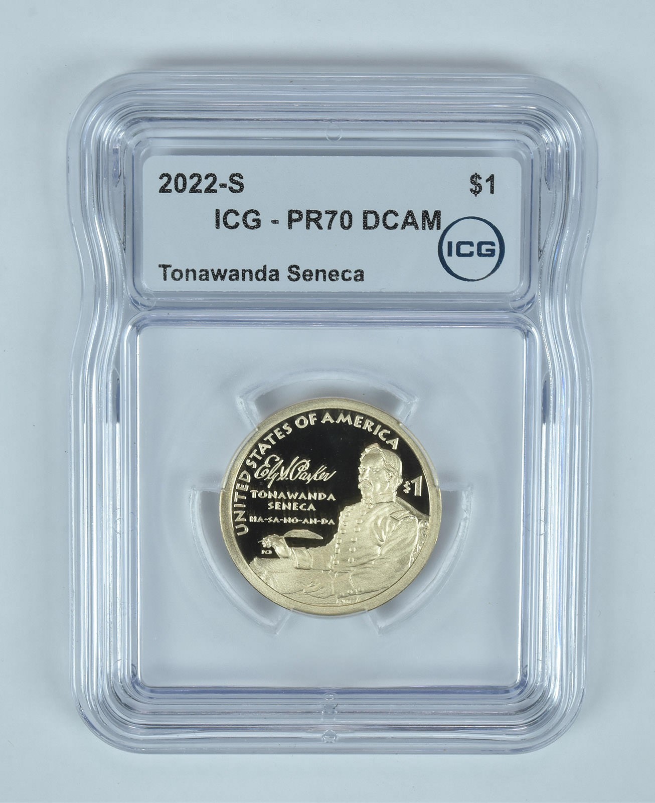 2022-S Sacagawea $1 Tonawanda Seneca PR70 DCAM ICG